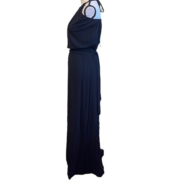 Michael Stars Black Halter Maxi Dress Women's Large - Picture 2 of 13